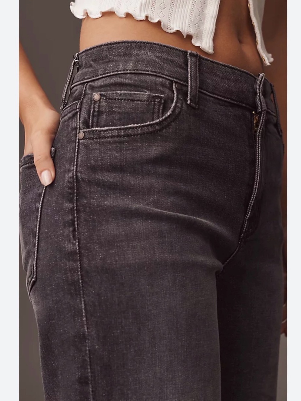 👖ANTHROPOLOGIE Pilcro Slim Boyfriend Distressed Cropped Ankle Jeans, Sz 14W/16W